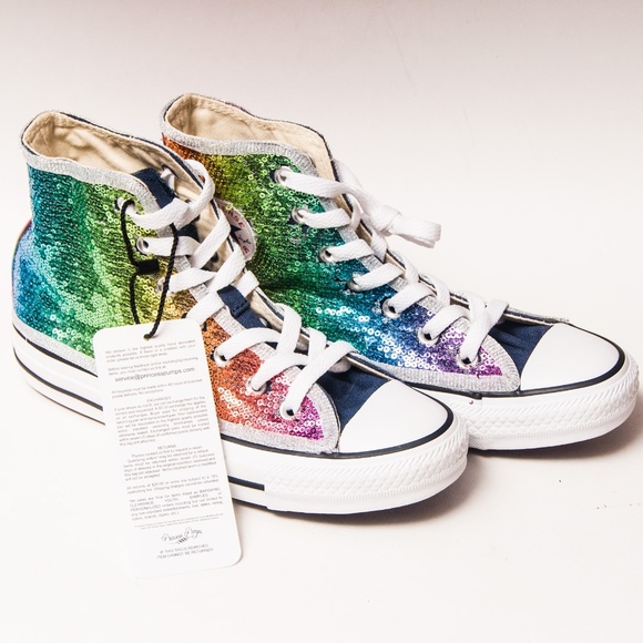 Converse Shoes - Converse Rainbow Sequin Multi Color Hi Top Sneaker